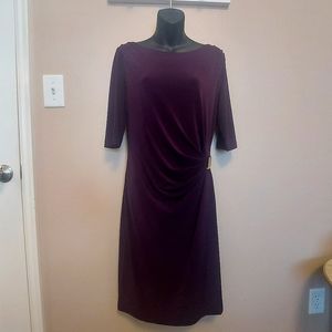 Tahari Women's Purple Cocktail Dress